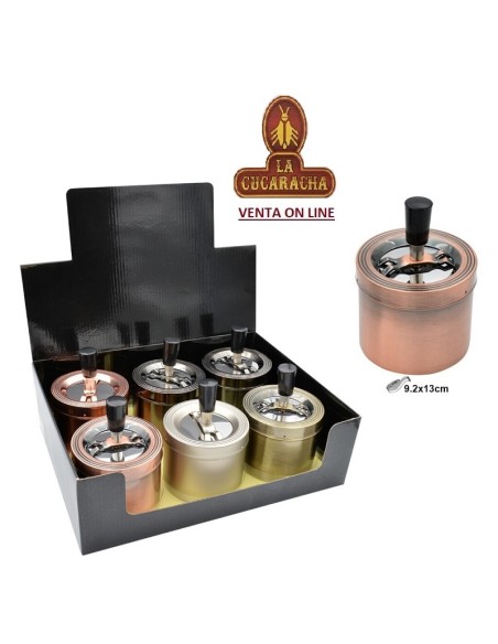 CENICERO METAL GIRATORIO STDOS 9,2X9,2