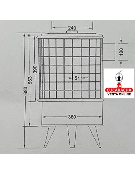 ESTUFA CHAPA ECODESING PLATA Nº 4