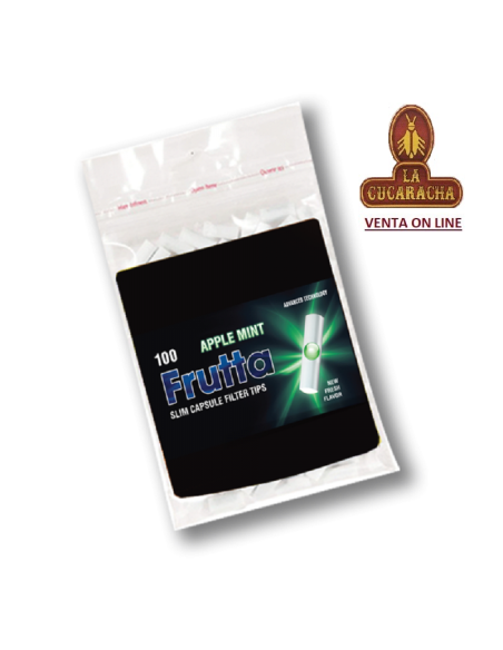 mct-Bolsa 100 FILTROS FRUTTA CAPSULA MANZANA-MENTA 6MM.