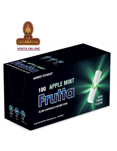mct-Bolsa 100 FILTROS FRUTTA CAPSULA MANZANA-MENTA 6MM.