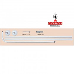 BARRA BAÑO CURVA BLANCA EXTENSIBLE CHYC