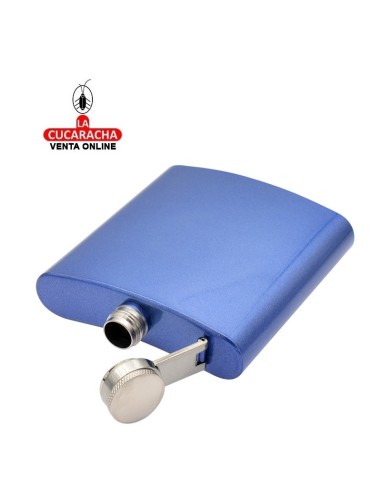 Petaca LICORERA METAL 6oz AZUL...