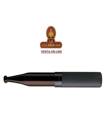 denicotea-Boquilla cigarrillo CORTA NEGRA GUILLOCHE GRABADA.