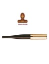 denicotea-Boquilla cigarrillo LARGA DORADA GUILLOCHE GRABADA.