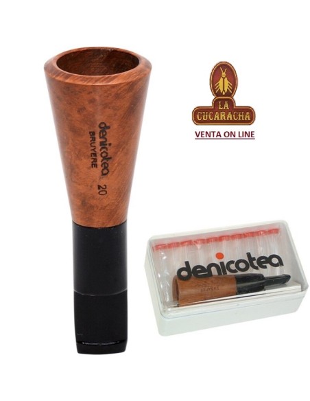 denicotea-Boquilla puros madera, diámetro interior 20mm.