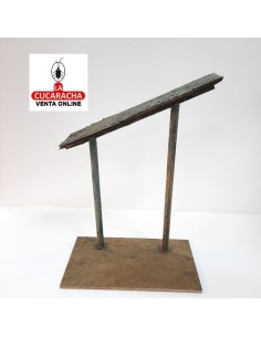 Pesebre Belen Nacimiento Artesanal madera 27x19x11cm. caoba oscuro.