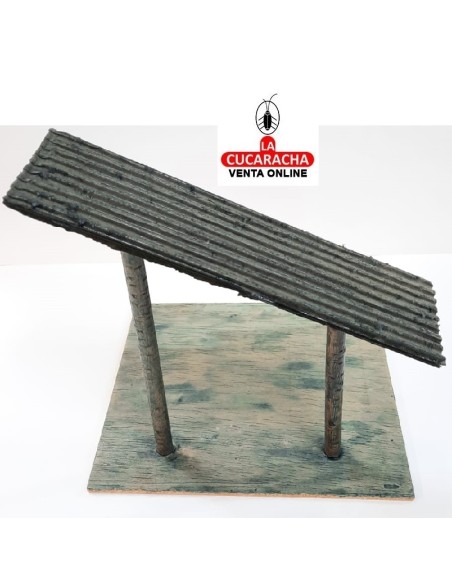 Pesebre Belen Nacimiento Artesanal madera 22x13cm. caoba oscuro.