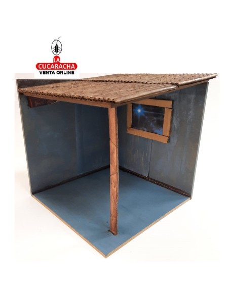 Pesebre Belen Nacimiento Artesanal madera 20x20x20cm.