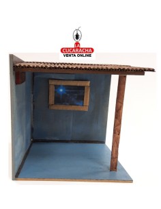 Pesebre Belen Nacimiento Artesanal madera 20x20x20cm.