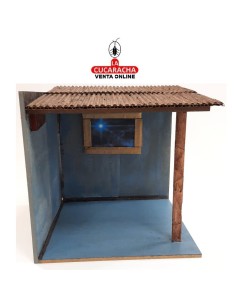 Pesebre Belen Nacimiento Artesanal madera 20x20x20cm.