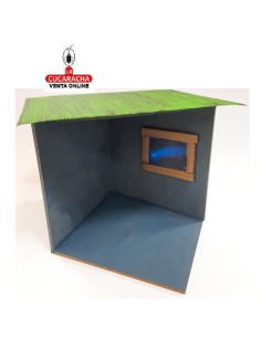 Pesebre Belen Nacimiento Artesanal madera 20x20x20cm.