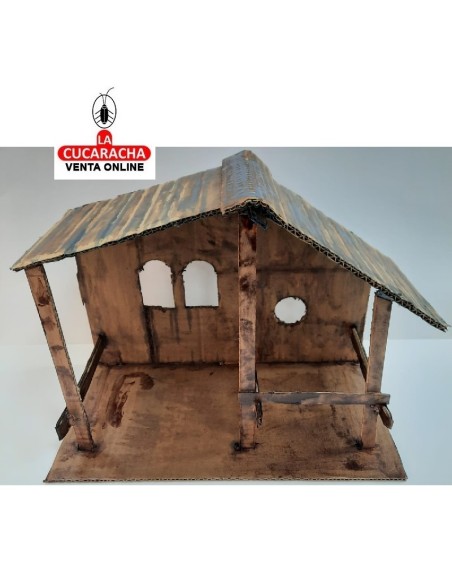 Pesebre Belen Nacimiento Artesanal carton reciclado 20x34x27cm.