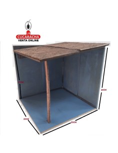 Pesebre Belen Nacimiento Artesanal madera 20x20x20cm.