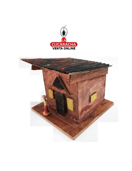 Casa con mujer-Pesebre Belen Nacimiento Artesanal.