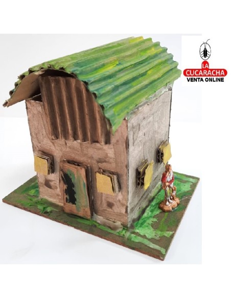 Casa almacen pastor y perro-Pesebre Belen Nacimiento Artesanal.