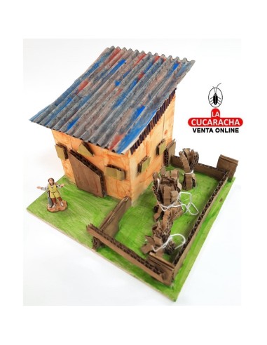 Casa con huerto y pastor-Pesebre...