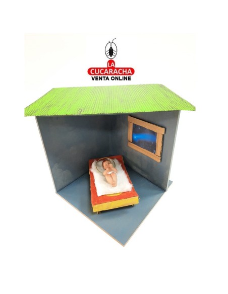 Pesebre Belen Nacimiento Artesanal madera Niño Jesús.