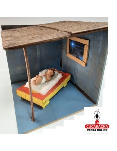 Pesebre Belen Nacimiento Artesanal madera Niño Jesús.