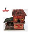 Casa dos pisos con cuadra-Pesebre Belen Nacimiento Artesanal.