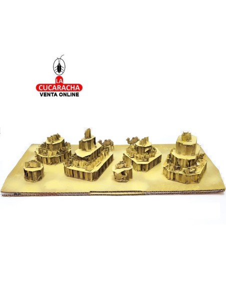 Camellos en dunas-Pesebre Belen Nacimiento Artesanal.