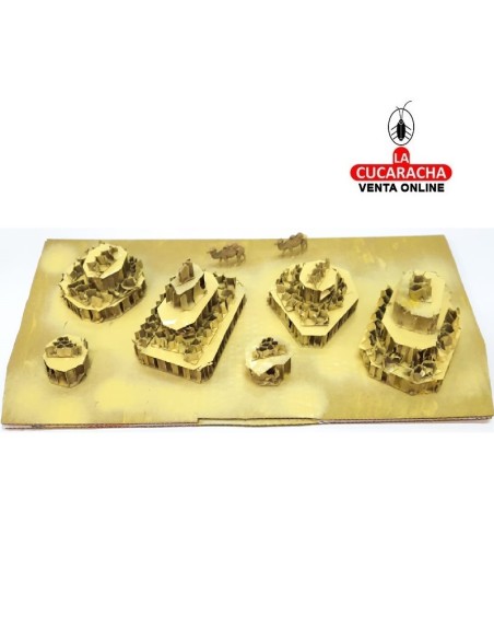 Camellos en dunas-Pesebre Belen Nacimiento Artesanal.