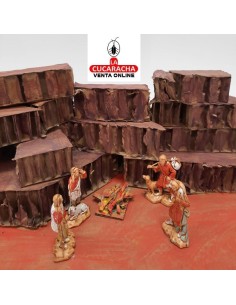 Anunciacion a los pastores-Pesebre Belen Nacimiento Artesanal.