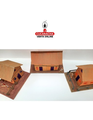 Conjunto tres casas-Pesebre Belen...