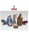 Belen Nacimiento Artesanal 14cm. completo sin Pesebre.