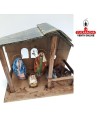 Pesebre Belen carton reciclado Nacimiento Artesanal 14cm.