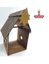 Pesebre Belen madera Nacimiento Artesanal 12cm. 2 ventanas.