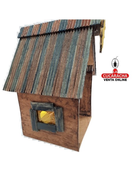 Pesebre Belen madera Nacimiento Artesanal 12cm. 2 ventanas.