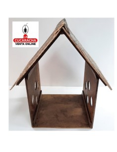 Pesebre Belen madera Nacimiento Artesanal 14cm. 8 ventanas.