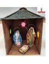 Pesebre Belen madera Nacimiento Artesanal 14cm.