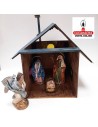 Pesebre Belen madera Nacimiento Artesanal 14cm.