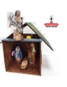 Pesebre Belen madera Nacimiento Artesanal 14cm.