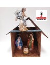 Pesebre Belen madera Nacimiento Artesanal 14cm.