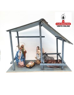 Pesebre Belen madera plata...