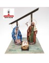 Pesebre Belen madera Nacimiento Artesanal 14cm.