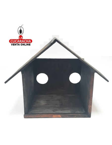 Pesebre Belen Nacimiento Artesanal madera 20x25x13cm. 3 ventanas.