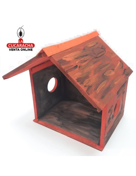 Pesebre Belen Nacimiento Artesanal madera 21x21x18cm. 3 ventanas.