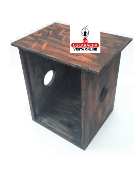 Pesebre Belen Nacimiento Artesanal madera 19x17x13cm. 3 ventanas.