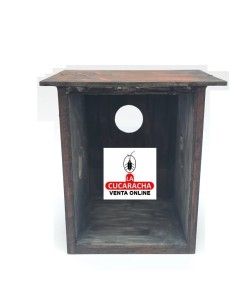 Pesebre Belen Nacimiento Artesanal madera 19x17x13cm. 3 ventanas.