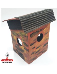 Pesebre Belen Nacimiento Artesanal madera 21x17x13cm. 3 ventanas.