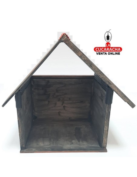 Pesebre Belen Nacimiento Artesanal madera 22x23x13cm.