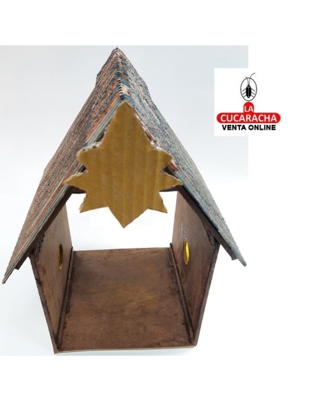 Pesebre Belen Nacimiento Artesanal 14cm. madera 2 ventanas.