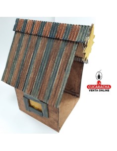 Pesebre Belen Nacimiento Artesanal 14cm. madera 2 ventanas.