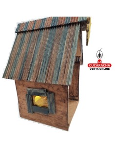 Pesebre Belen Nacimiento Artesanal 14cm. madera 2 ventanas.