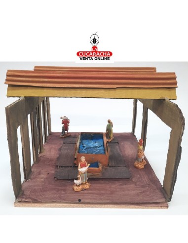 Plaza con fuente-Pesebre Belen...