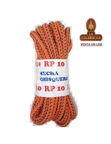 Mecha Yesca gruesa Ø 8 mm. chisquero. Mazo 5m.