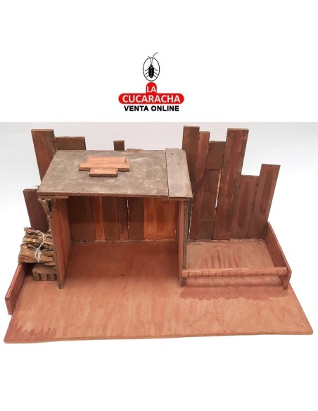 Pesebre Belen Nacimiento Artesanal madera 21x41x20cm.